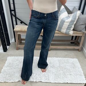 7 For All Mankind Dojo Flare Jeans Dark Wash Size 31